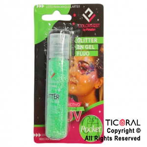 GLITTER EN GEL PELO ROSTRO CUERPO VERDE FLUO 855-04 X 20 GR x 1